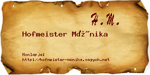 Hofmeister Mónika névjegykártya