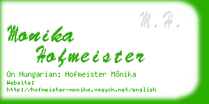 monika hofmeister business card